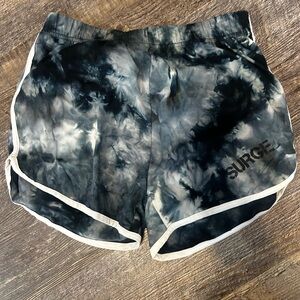 Women's Tie-Dye Shorts - Black and Gray
